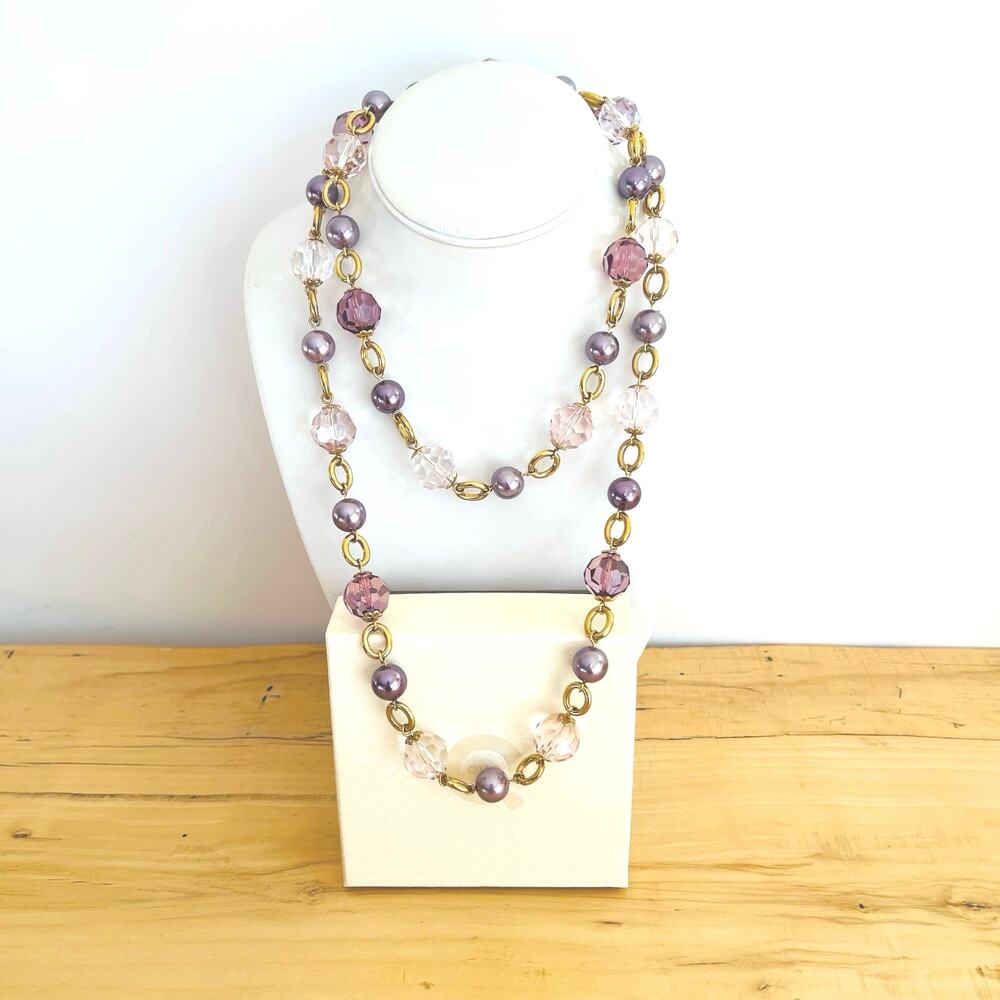 Necklace Bead Faux Pearl Vtg Kjl Kenneth Jay Lane… - image 8